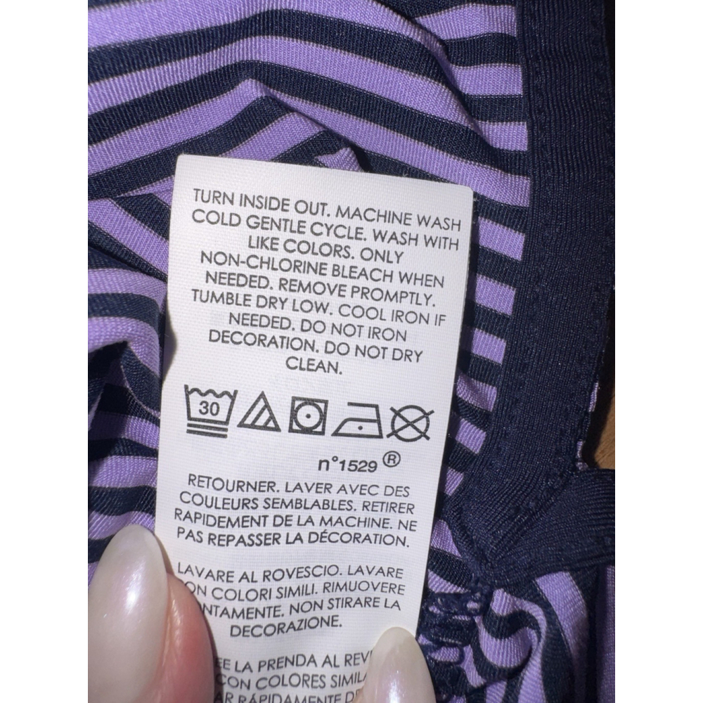 RLX Ralph Lauren Golf Polo Men's XL Purple Stripe Performance Preppy Athletic - Picture 6 of 7